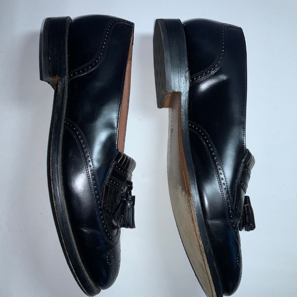 Bostonian Classics 26271 black  Kiltie Tassel Wingtip Loafers Men's Sz 11D - Picture 3 of 8